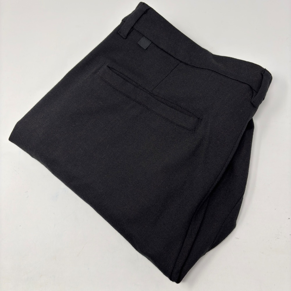 Lululemon Commission Pant Men's 34 Black Slim Flat Front Tapered Leg M5561S